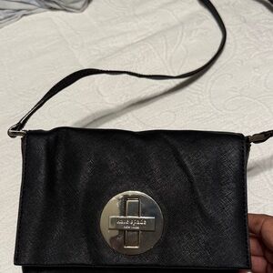 Kate Spade Black Crossbody Bag with Silver Accent